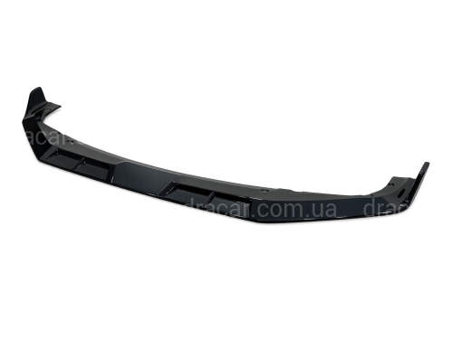 Спідниця накладка переднього бампера BMW X5M G05 F95 2023+ ABS пластик, чорний глянець артикул 10170