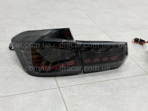 Задні LED ліхтарі стиль M4 для BMW 3 series F30 2012-2018 димчасті, комплект 4шт. артикул 10110