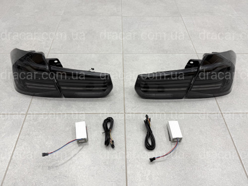 Задні LED ліхтарі стиль CSL для BMW 3 series F30 2012-2018 димчасті, комплект 4шт. артикул 10115