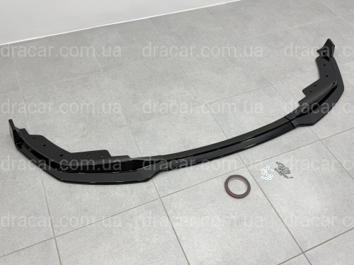 Накладка переднього бампера M-Performance BMW 3 series G20 G21 2018-2022 ABS пластик, колір чорний глянець артикул 6681