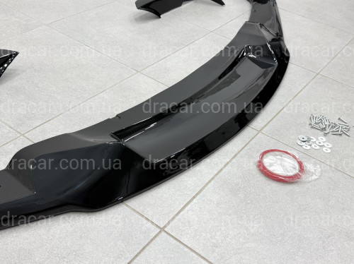 Юбка переднього бампера M-Performance MAD F30 F31 2012-2018, колір чорний глянець артикул 9530