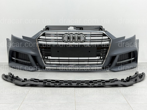 Бампер передній у зборі S-Line для Audi A3 2017-2020 артикул 9518