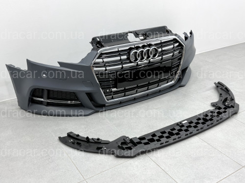 Бампер передній у зборі S-Line для Audi A3 2017-2020 артикул 9518