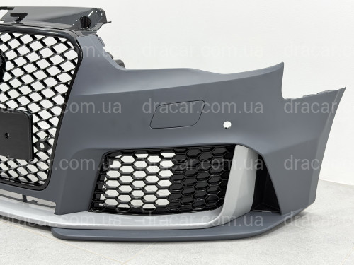 Бампер передній у зборі стиль RS3 для Audi A3 2012-2016 артикул 9481