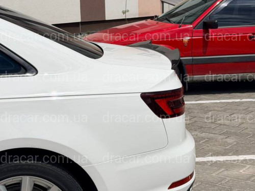 Спойлер ліп стиль M4 для Audi A4 B9 2015-2023 ABS пластик, колір чорний глянець артикул 9114