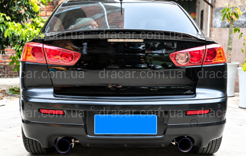 Спойлер ліп багажника Lancer X 2007-2015 ABS пластик, колір чорний глянець артикул 9464