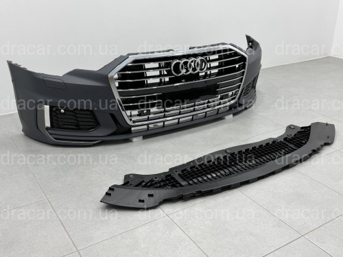 Бампер передній у зборі S-Line CHROME для Audi A6 C8 2018+ артикул 9365