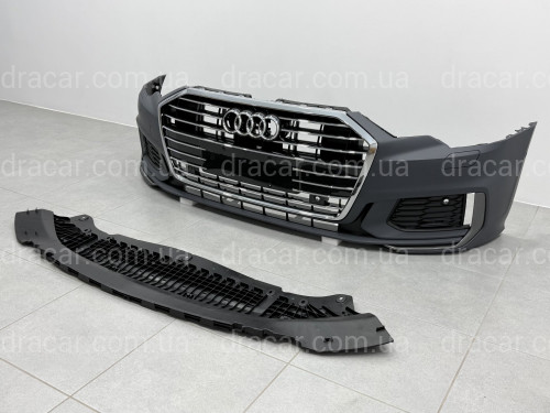 Бампер передній у зборі S-Line CHROME для Audi A6 C8 2018+ артикул 9365