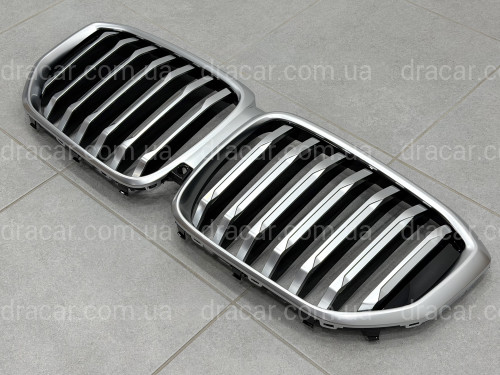 Решітка ніздрі BMW X5 G05 LCI 2023- під камеру МАТОВИЙ ХРОМ артикул 10297
