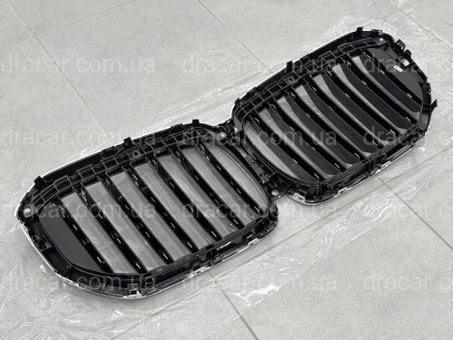 Решітка ніздрі BMW X5 G05 LCI 2023- під камеру МАТОВИЙ ХРОМ артикул 10297