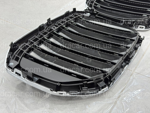 Решітка ніздрі BMW X5 G05 LCI 2023- під камеру МАТОВИЙ ХРОМ артикул 10297
