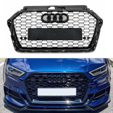Решітка радіатора стиль RS3 BLACK для Audi A3 2017-2020