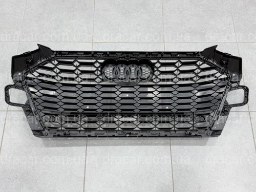 Решітка радіатора в стилі RS4 BLACK для Audi A4 2020-2023 артикул 10352