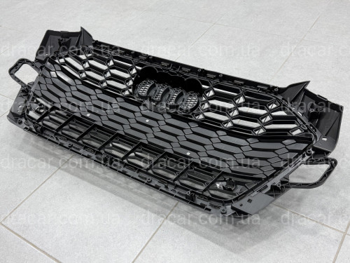 Решітка радіатора в стилі RS4 BLACK для Audi A4 2020-2023 артикул 10352