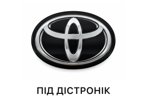 Емблема TOYOTA під ДІСТРОНІК під склом чорна 90975C2023