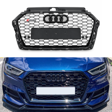 Решітка радіатора стиль RS3 BLACK для Audi A3 2017-2020
