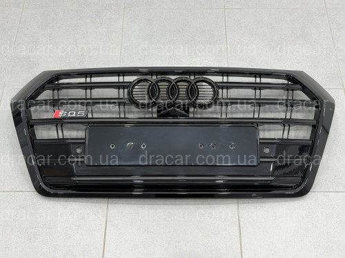Решітка радіатора стиль SQ5 BLACK для Audi Q5 2017-2020 артикул 10560