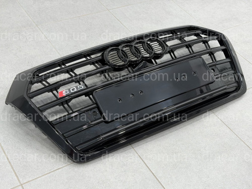 Решітка радіатора стиль SQ5 BLACK для Audi Q5 2017-2020 артикул 10560