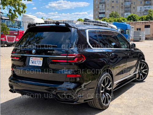 Спойлер на кришку багажника для BMW X7 G07 2019- ABS пластик, колір чорний глянець артикул 9757