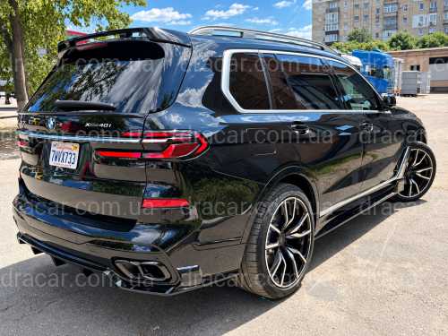 Спойлер на кришку багажника для BMW X7 G07 2019- ABS пластик, колір чорний глянець артикул 9757