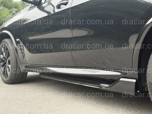 Леза під пороги M-Perfomance BMW X5 G05 F95 2018 - 2шт. ABS пластик, колір чорний глянець артикул 9120