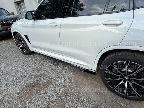 Леза під пороги Paradigma BMW X3 G01 X3M F97 / X4 G02 F98 2018-2024 2шт. ABS пластик, колір чорний глянець артикул 10612