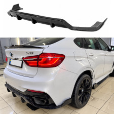 Накладки дифузора заднього бампера Paradigma BMW X6 F16 2013-2018, чорний глянець