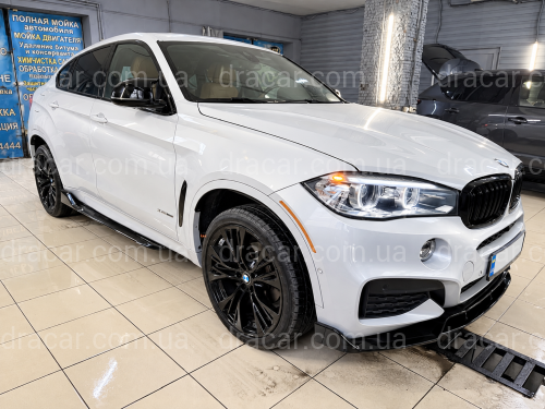 Юбка переднього бампера Paradigma BMW X6 F16 2013-2018, чорний глянець артикул 9632