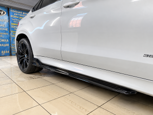 Леза під пороги M-Performance BMW X6 F16 X6M F86 2шт. ABS пластик, чорний глянець