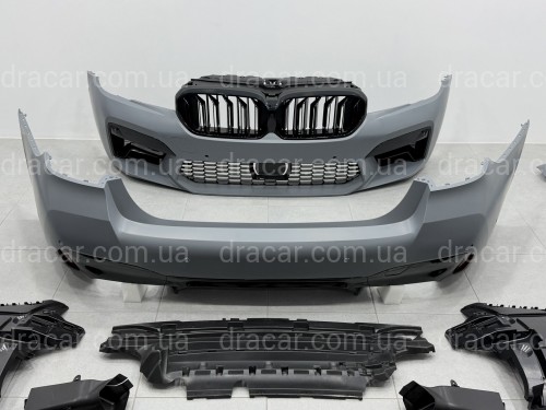 Комплект обвісу M5 F90 LCI BMW 5 series G30 2020+ (передній / задній бампер, пороги, насадки на труби, жалюзі, ніздрі) артикул 10574