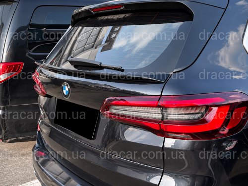 Спойлер під скло (нижній) BMW X5 G05 2018+ ABS пластик колір, чорний глянець артикул 9138