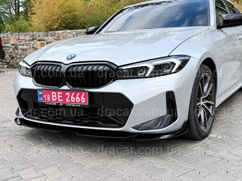 Обвіс накладка переднього бампера BMW 3 series G20 G21 LCI 2022+ чорний глянець артикул 8938