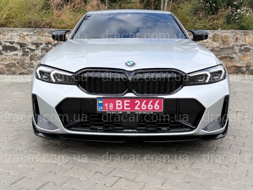 Обвіс накладка переднього бампера BMW 3 series G20 G21 LCI 2022+ чорний глянець артикул 8938