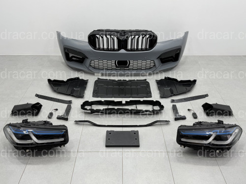 Комплект рестайлінгу передньої частини в стилі M5 LCI 2020+ для BMW 5 series G30 G31 2016-2020 з фарами BMW Laser артикул 8696