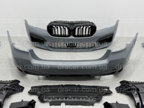 Комплект обвісу рестайлінг в стиле M5 Shadow Line LCI 2020+ для BMW 5 series G30 2016-2020 з фарами Shadow Line артикул 10621
