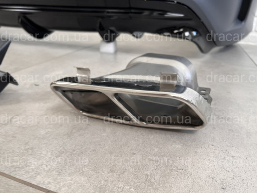Бампер задній з насадками труб CLA45 AMG Mercedes CLA C117 2013-2018 артикул 10686