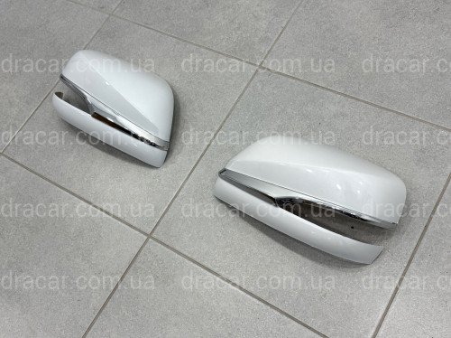 Кришки накладки дзеркал Lexus LX 570/450D 2016-2021 GX 460 2009-2023 перламутр білий 2шт. артикул 10723