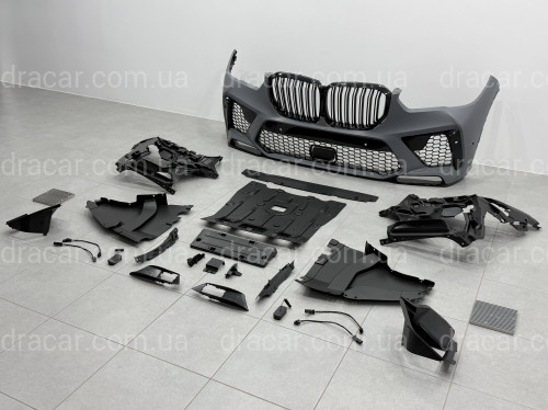 Передній бампер X5M F95 з решіткою для BMW G05 2018-2022 артикул 10731