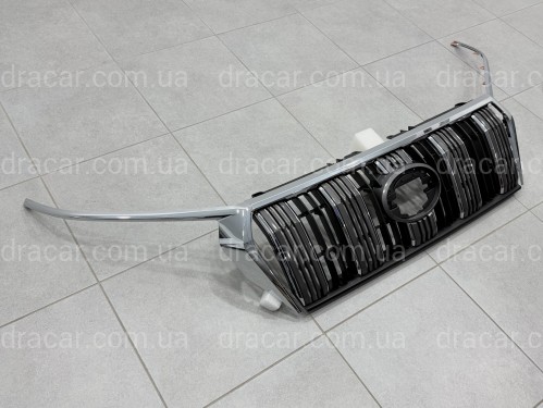 Решетка радиатора с ресницами Toyota Land Cruiser Prado 150 2018-2022 артикул 7491