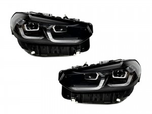 Фари Shadow Line LCI 2022+ рестайлінг замість дорестайлінговых BMW X3 G01 X4 G02 2018-2021 2шт. с заміною бампера на 2022-2024