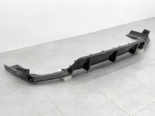 Дифузор з лезами заднього бампера M Paket LCI для BMW X6 G06 2019-2026, колір чорний глянець артикул 10941