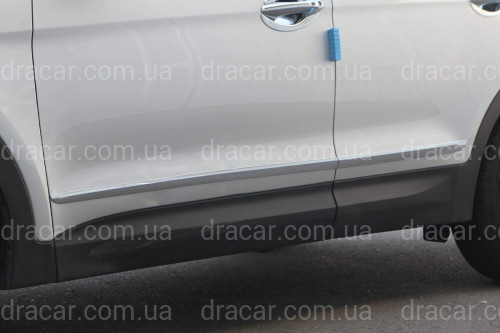 Хромовані молдінги на двері Hyundai Santa Fe 2013- артикул 3835