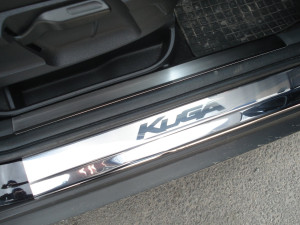 Накладки на пороги Ford Kuga 2008-2013 8 частин (нержавіюча сталь)