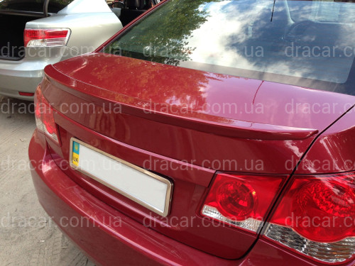 Спойлер ліп багажника Chevrolet Cruze 2009-2016 ABS пластик під фарбування артикул 2986