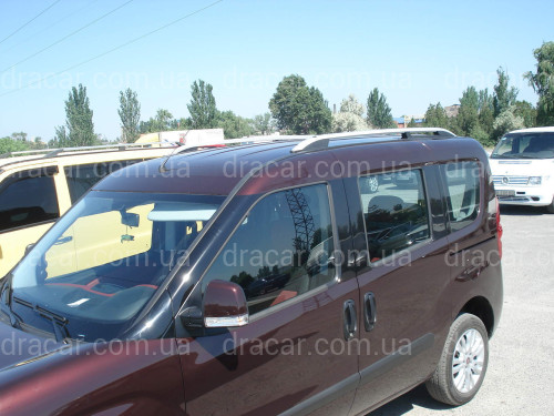 Рейлінги на дах модель CROWN Fiat Doblo II 2010- / Opel Combo 2011- КОРОТКА БАЗА, колір сірий мат артикул 1132