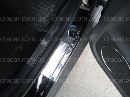 Накладки на пороги Ford Kuga 2008-2013 8 частин (нержавіюча сталь) артикул 1673