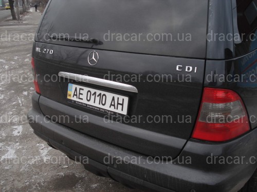 Хром накладка на планку багажника Mercedes-Benz W163 ML 1998-2005 (нержавіюча сталь) артикул 2491
