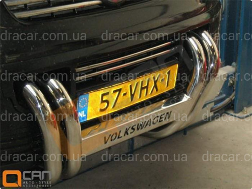 Хром накладки в решітку бампера Volkswagen T5 Transporter 2003-2009 (нержавіюча сталь) 2шт. артикул 954