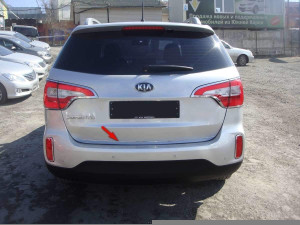 Хром накладка нижньої кромки багажника пластик Sorento R 2010-2012 / Kia Sorento 2013-2014