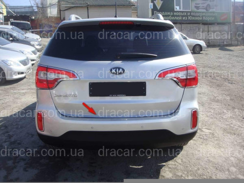 Хром накладка нижньої кромки багажника пластик Sorento R 2010-2012 / Kia Sorento 2013-2014 артикул 3255